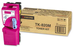 Kyocera Laser Toner Cartridge Magenta Ref TK820M