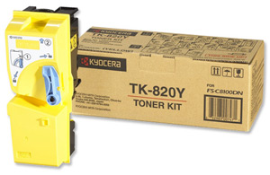 Kyocera Laser Toner Cartridge Yellow Ref TK820Y