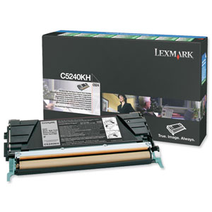 Lexmark Laser Toner Cartridge Return Program High Yield Page Life 8000pp Black Ref C5240KH Ident: 825C