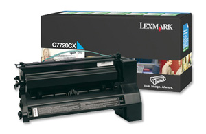 Lexmark Laser Toner Cartridge Return Program Extra High Yield 15000pp Cyan [for C772] Ref C7720CX