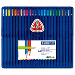Staedtler Ergosoft Coloured Pencils ABS Anti-break System Assorted Ref 157 SB24 [Pack 14]