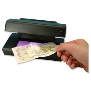 Helix Bank Note Checker Desktop Mains-powered UV Top 4W Fluorescent Under 4W Ref FN2040