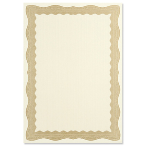 Certificate Papers with Foil Seals 90gsm A4 Bronze Wave [Pack 30]