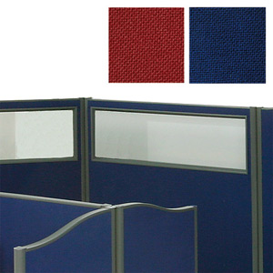 Trexus Plus Top Vision Screen Floor-standing with Window W1200xD52xH1200mm Royal Blue