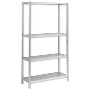 Raaco Shelving Unit 4 Shelf Steel with Splitable Posts Shallow W1700xD920xH340mm Ref 126274