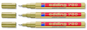 Edding 780 Paint Marker Xylene and Toluene-free 0.8mm Line Gold Ref 780053 [Pack 10]