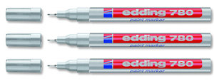 Edding 780 Paint Marker Xylene and Toluene-free 0.8mm Line Silver Ref 780054 [Pack 10]