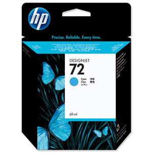 Hewlett Packard [HP] No. 72 Inkjet Cartridge 69ml Cyan Ref C9398A