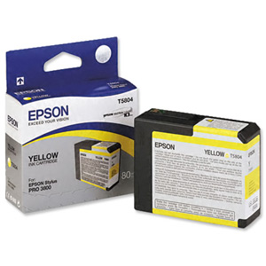 Epson T5804 Inkjet Cartridge Capacity 80ml Yellow Ref C13T580400