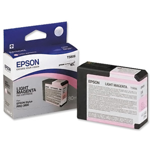 Epson T5806 Inkjet Cartridge Capacity 80ml Light Magenta Ref C13T580600 Ident: 805G