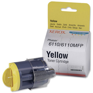 Xerox Laser Toner Cartridge Page Life 1000pp Yellow [for Phaser 6110 Series] Ref 106R01273