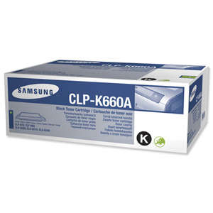 Samsung Laser Toner Cartridge Page Life 2500pp Black Ref CLP-K660A/ELS Ident: 831C