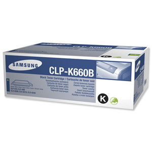 Samsung Laser Toner Cartridge High Yield Page Life 5500pp Black Ref CLP-K660B/ELS Ident: 831C
