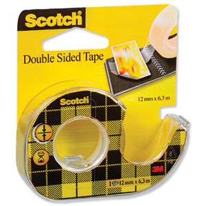 Scotch Double Sided Tape Permanent Long-life on Dispenser 12.7x6.3m Clear Ref CAT136