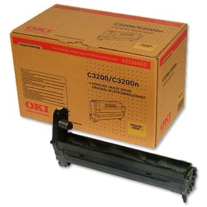 OKI Laser Drum Unit Page Life 14000pp Yellow [for C3200] Ref 42126662