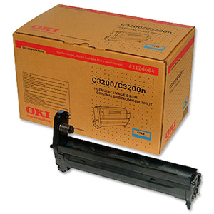 OKI Laser Drum Unit Page Life 14000pp Cyan [for C3200] Ref 42126664