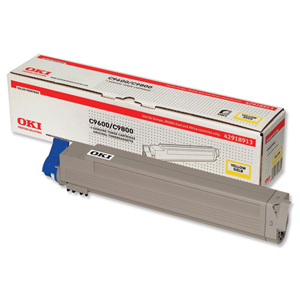 OKI Laser Toner Cartridge Page Life 15000pp Yellow Ref 42918913