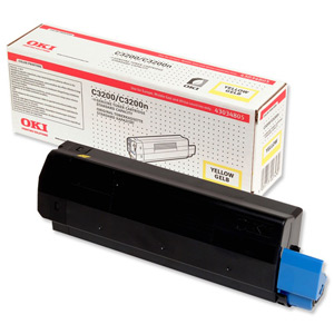 OKI Laser Toner Cartridge Page Life 1500pp Yellow [for C3200] Ref 43034805