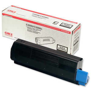 OKI Laser Toner Cartridge Page Life 1500pp Black [for C3200] Ref 43034808