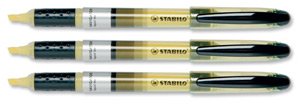 Stabilo Navigator Highlighter Water-based Soft-grip Slimline 1-4mm Line Yellow Ref 545/24 [Pack 10]