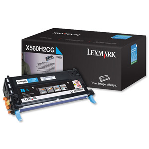 Lexmark High Life Laser Toner Cartridge Page Life 10000pp Cyan [for X560] Ref X560H2CG