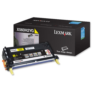 Lexmark High Life Laser Toner Cartridge Page Life 10000pp Yellow [for X560] Ref X560H2YG