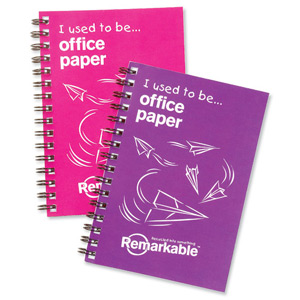 Remarkable Notebook Feint Ruled Recycled Cover 80gsm 130 Pages A5 Ref 1ASSNPROPA5