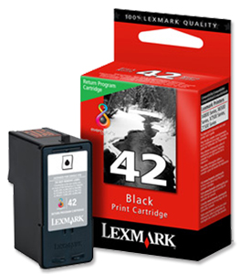 Lexmark No. 42 Inkjet Cartridge Return Program Page Life 220pp Black Ref 18Y0142E