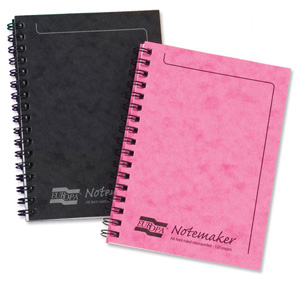 Europa Notemaker Book Sidebound Ruled 80gsm 120 Pages A6 Black Ref 482/1139Z [Pack 10]
