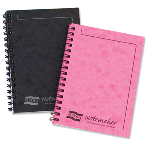 Europa Notemaker Book Sidebound Ruled 80gsm 120 Pages A4 Black Ref 4862Z [Pack 10]