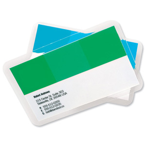 GBC Laminating Pouches Premium Quality 2x125 Micron Business Card 60x90mm Gloss Ref 3743157 [Pack 100]