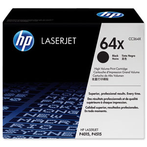 Hewlett Packard [HP] No. 64X Laser Toner Cartridge High Yield Page Life 24000pp Black Ref CC364X Ident: 815H