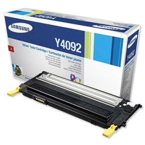 Samsung Laser Toner Cartridge Page Life 1000pp Yellow Ref CLT-Y4092S/ELS Ident: 832A