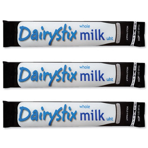 Dairystix UHT Whole Milk Longlife Sticks Easy Tear and Pour 12ml Ref A03660 [Pack 200]