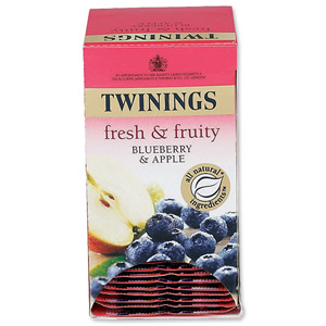Twinings Infusion Tea Bags Individually-wrapped Blueberry and Apple Ref A07045 [Pack 20]