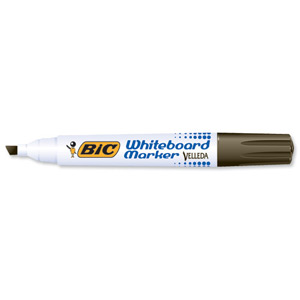 Bic Velleda 1751 Whiteboard Marker Chisel Tip Line Width 3.7-5.5mm Black Ref 1199175109 [Pack 12]