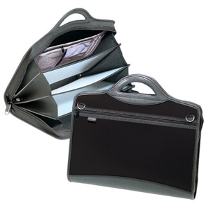 Snopake Zip Grip Document Case Internal Zip Section and Integral Handle 4 Part Stellite Black Ref 15309