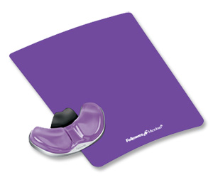 Fellowes Professional Crystal Gel Palm Support Pad Microban Cushioned Purple Ref 9183401