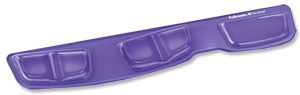Fellowes Professional Crystal Gel Keyboard Palm Rest Microban Cushioned Purple Ref 9183601