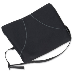 Fellowes Slimline Back Support Soft-touch Fabric with Adjustable Strap Graphite Ref 9190901