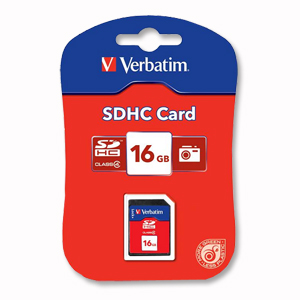 Verbatim SD Media Memory Card High Capacity 16GB Class 4 Ref 47178/44020