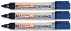 Edding 28 Drywipe Board Marker Part-recycled Bullet Tip 1.5-3mm Line Blue Ref 28-003 [Pack 10]
