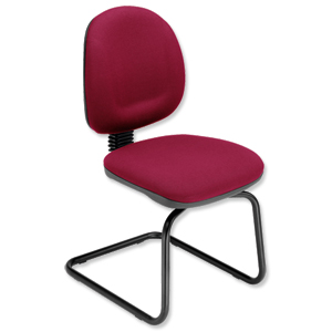 Trexus Plus Cantilever Visitors Chair Back H400mm Seat W460xD450xH470mm Burgundy