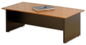 Emperial Rectangular Coffee Table W1200xD600xH400mm Cherry Veneer Black Trim