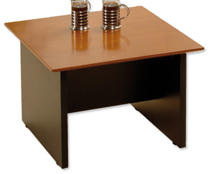 Emperial Square Coffee Table W600xD600xH400mm Cherry Veneer Black Trim