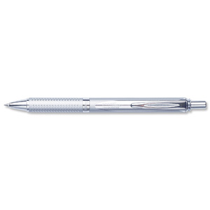 Pentel Energel Sterling Gel Rollerball Pen Retractable with Metal Barrel 0.35mm Line Black Ref XBL407-A