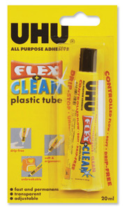 UHU Flex and Clean All Purpose Adhesive Glue Drip-free in Plastic Tube 20ml Ref 39680