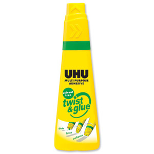 UHU Twist and Glue All Purpose Adhesive Solvent-free Washes-out at 60 degrees 90ml Ref 40210