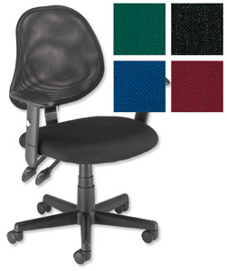 TrexusIntro Mesh Operators Armchair Asynchro Tilt Back H560mm W500xD500xH470-540mm Charcoal Ref 10537-02L