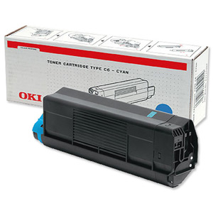 OKI Laser Toner Cartridge Page Life 3000pp Cyan [for C3100] Ref 42804515